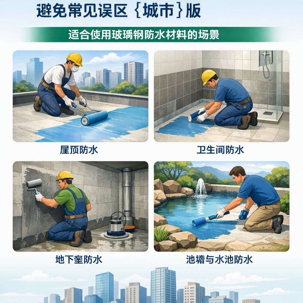 玻璃钢防水材料施工注意事项,避免常见误区 昌江 版